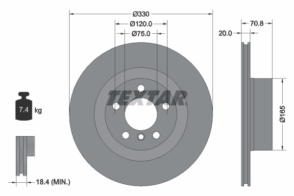 Disc frana 92256303 TEXTAR