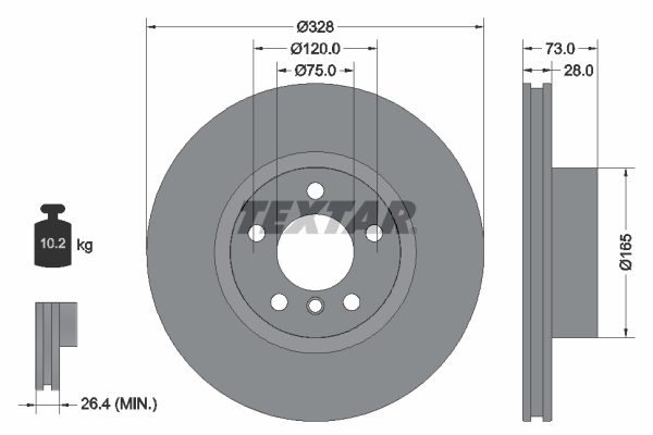 Disc frana 92257105 TEXTAR