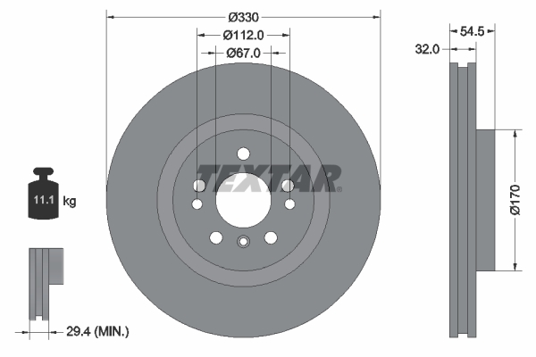 Disc frana 92260405 TEXTAR