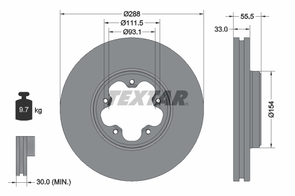 Disc frana 93260603 TEXTAR