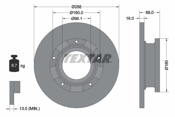 Disc frana 93260703 TEXTAR