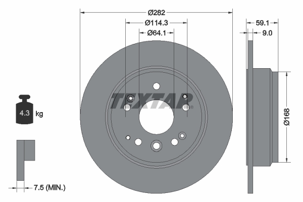 Disc frana 92261703 TEXTAR