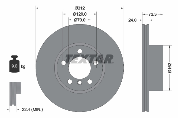 Disc frana 92261805 TEXTAR