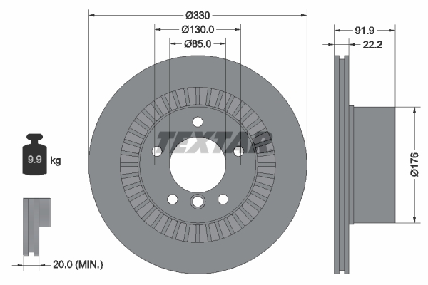 Disc frana 92261903 TEXTAR