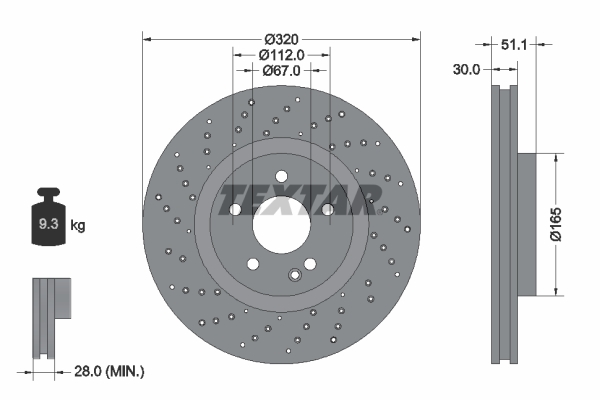 Disc frana 92262105 TEXTAR