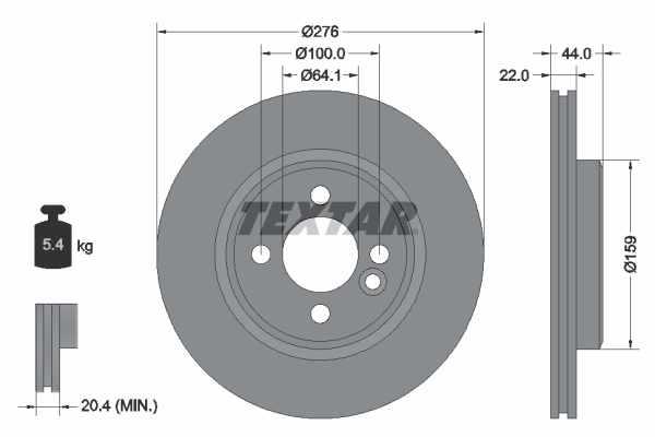 Disc frana 92262403 TEXTAR