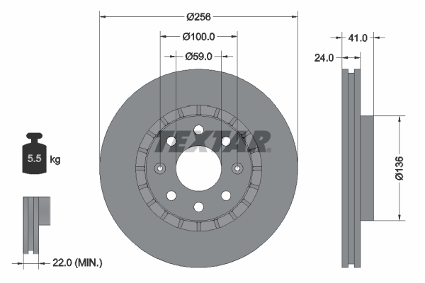 Disc frana 92263303 TEXTAR