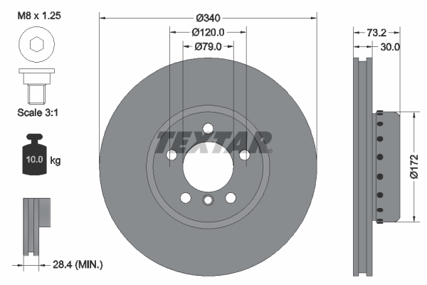 Disc frana 92264925 TEXTAR