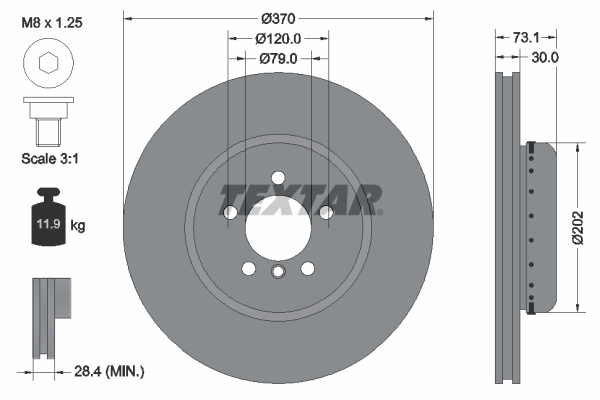 Disc frana 92265325 TEXTAR