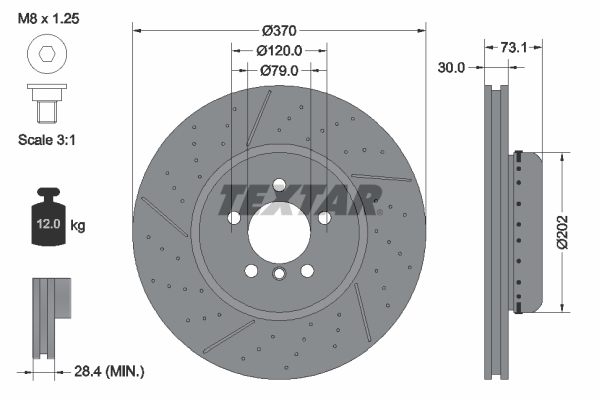 Disc frana 92265425 TEXTAR