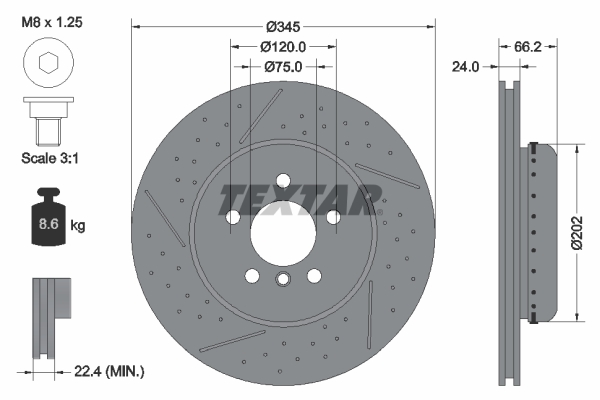 Disc frana 92265525 TEXTAR