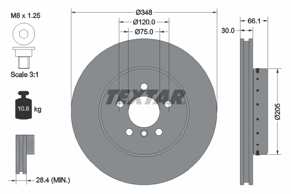 Disc frana 92265725 TEXTAR