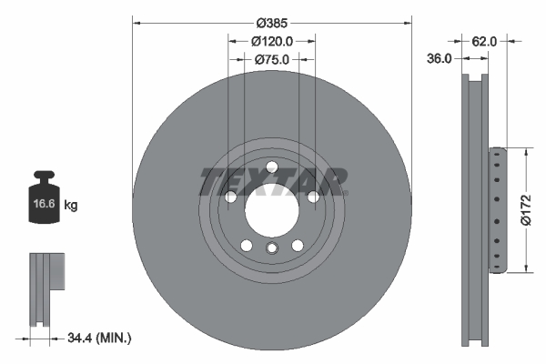 Disc frana 92266525 TEXTAR