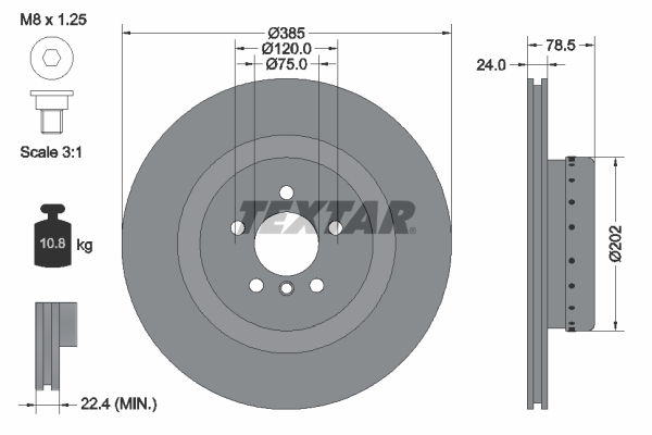 Disc frana 92266625 TEXTAR