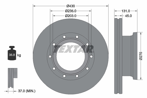 Disc frana 93267000 TEXTAR