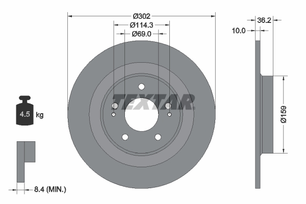 Disc frana 92267403 TEXTAR