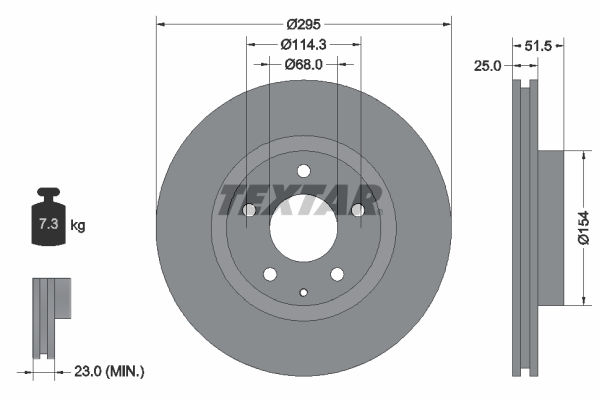 Disc frana 92267603 TEXTAR