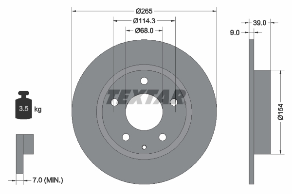 Disc frana 92267703 TEXTAR