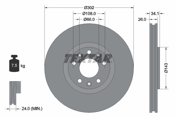 Disc frana 92268103 TEXTAR