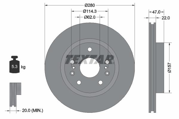 Disc frana 92268303 TEXTAR