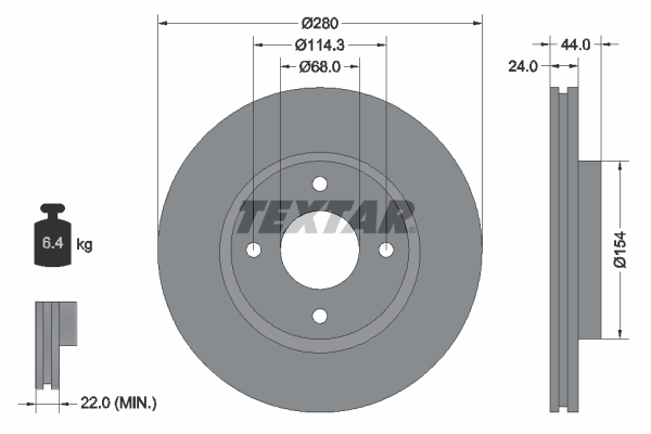 Disc frana 92269203 TEXTAR