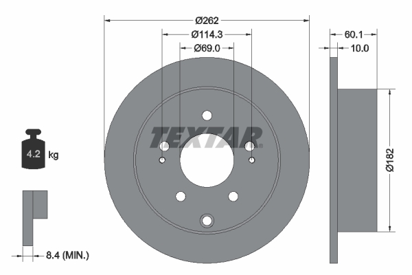 Disc frana 92269403 TEXTAR