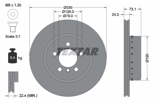 Disc frana 92269725 TEXTAR