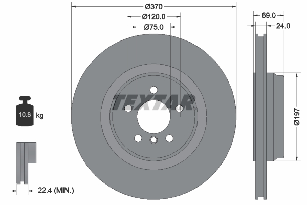 Disc frana 92270003 TEXTAR