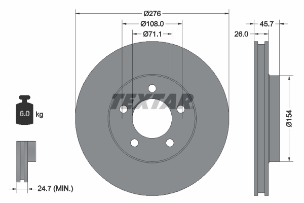 Disc frana 92270403 TEXTAR