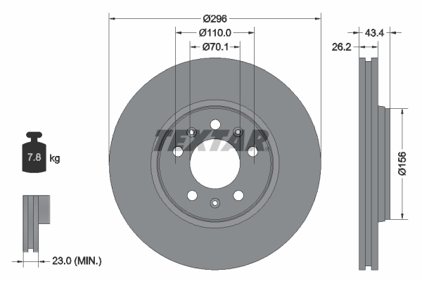 Disc frana 92270605 TEXTAR