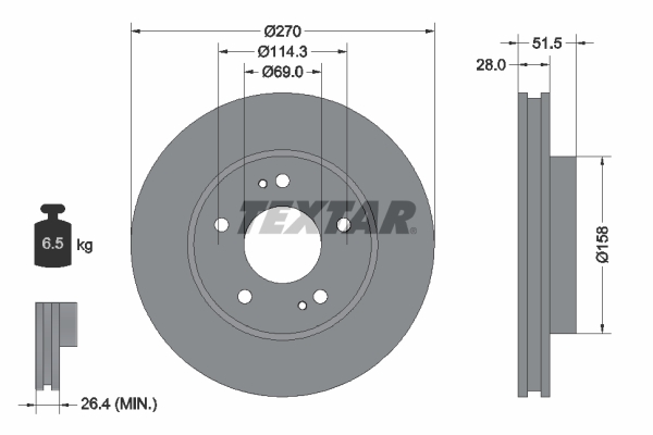 Disc frana 92270803 TEXTAR