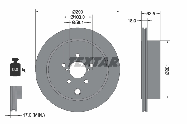 Disc frana 92270903 TEXTAR