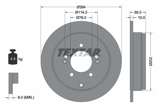 Disc frana 92271003 TEXTAR