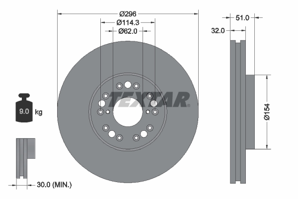 Disc frana 92271303 TEXTAR