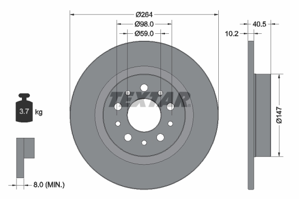 Disc frana 92271703 TEXTAR