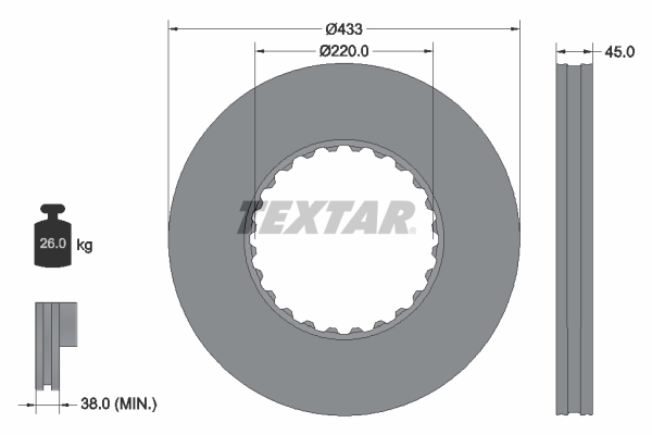 Disc frana 93272000 TEXTAR