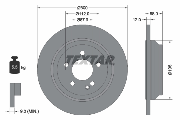 Disc frana 92272703 TEXTAR