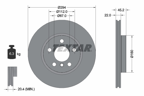 Disc frana 92273105 TEXTAR