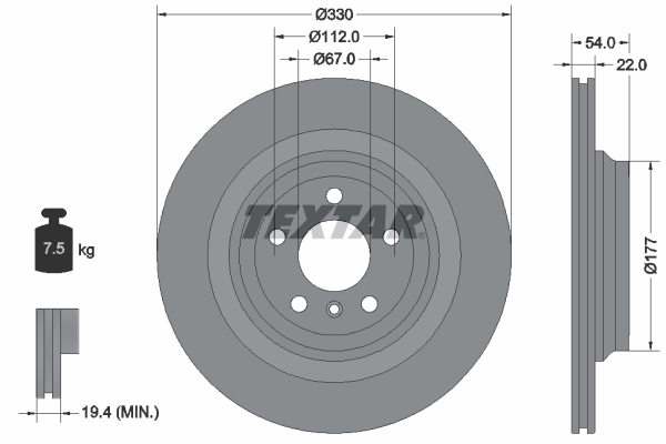 Disc frana 92273505 TEXTAR