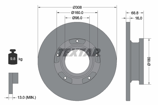 Disc frana 92273903 TEXTAR