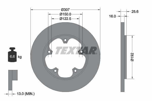 Disc frana 92274103 TEXTAR