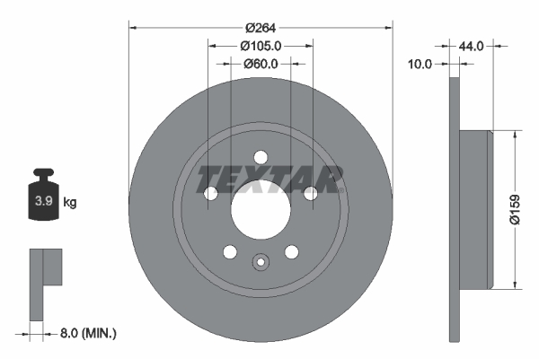 Disc frana 92275303 TEXTAR