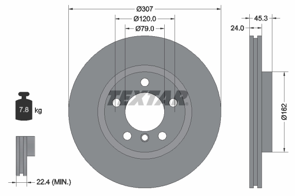 Disc frana 92275605 TEXTAR