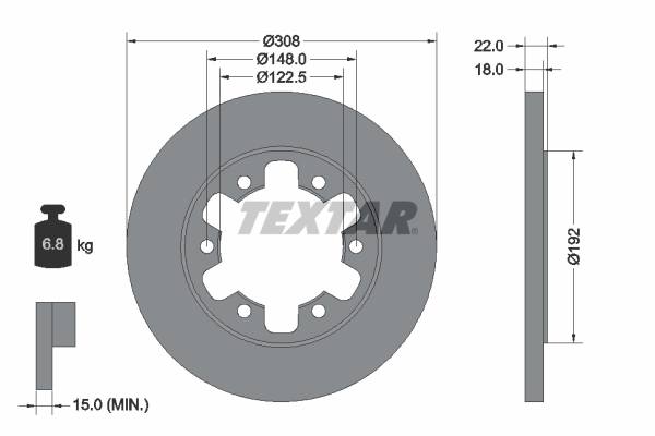 Disc frana 92275803 TEXTAR