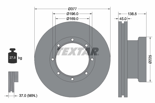 Disc frana 93276600 TEXTAR
