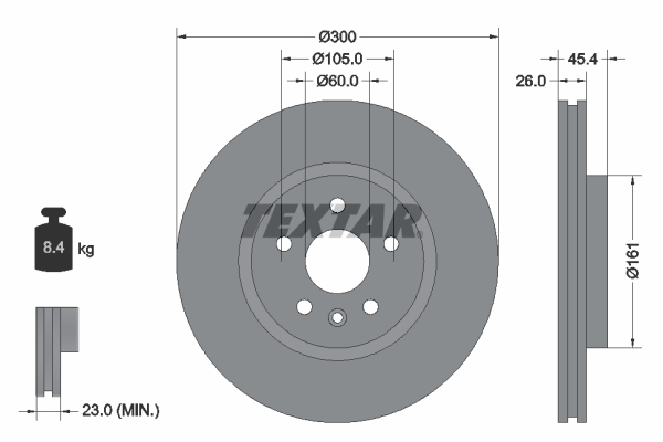 Disc frana 92277205 TEXTAR