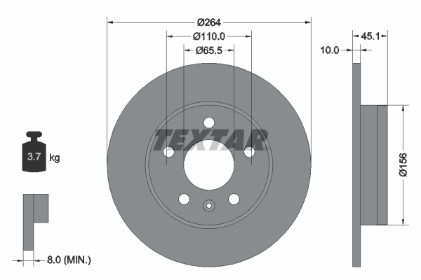 Disc frana 92277303 TEXTAR