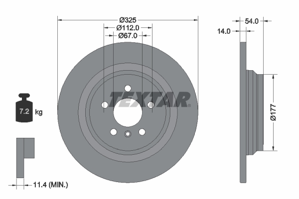 Disc frana 92277405 TEXTAR