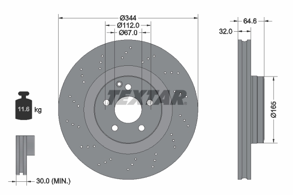 Disc frana 92277605 TEXTAR