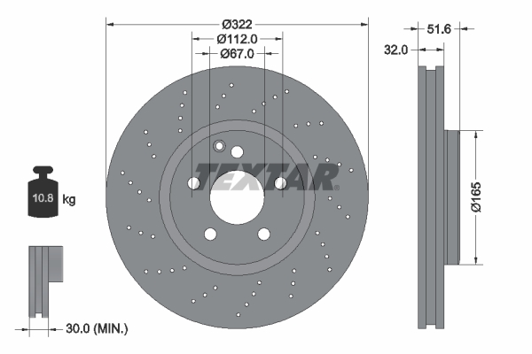 Disc frana 92277705 TEXTAR